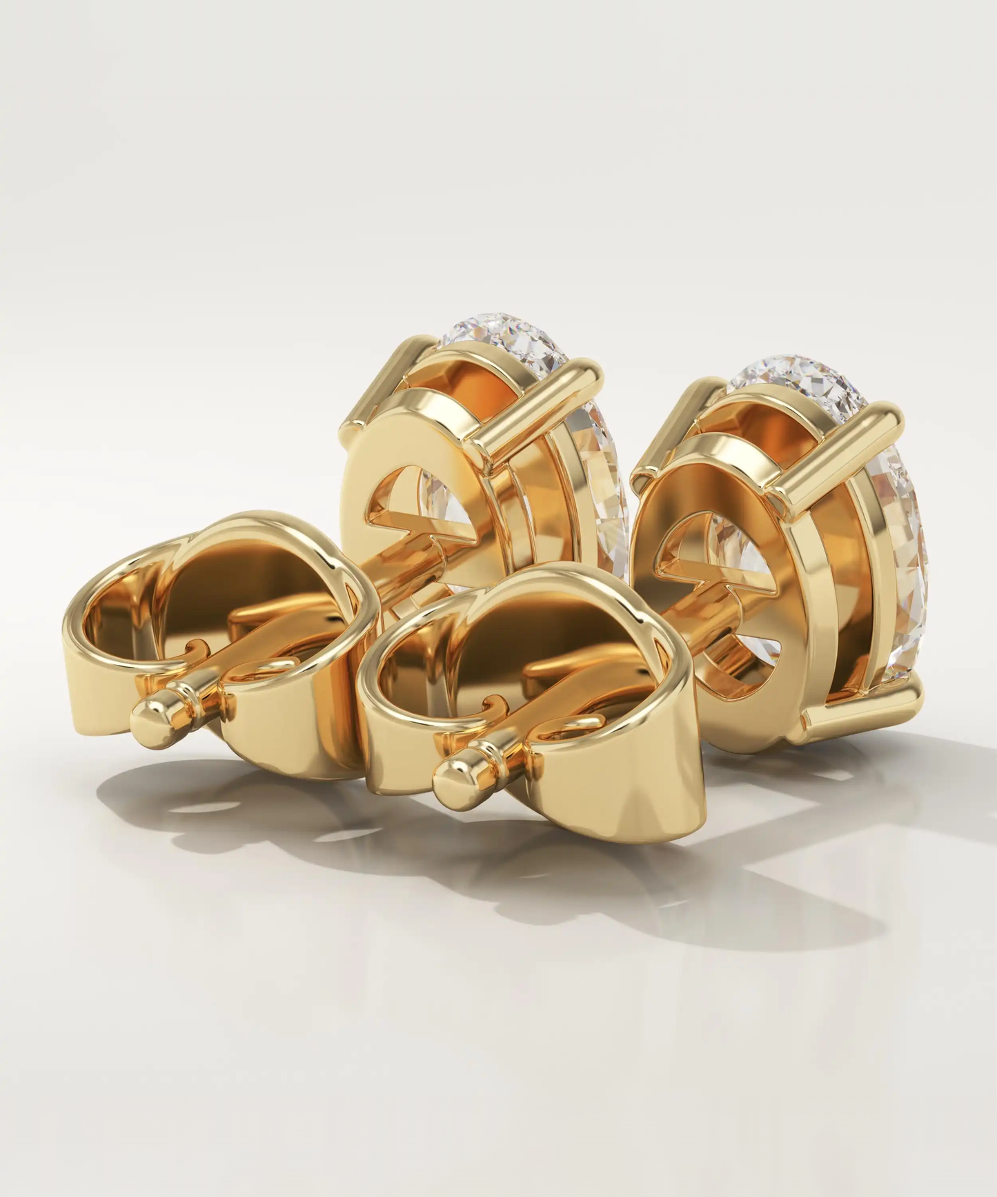 1 TCW Oval Lab-Grown Diamond Stud Earrings