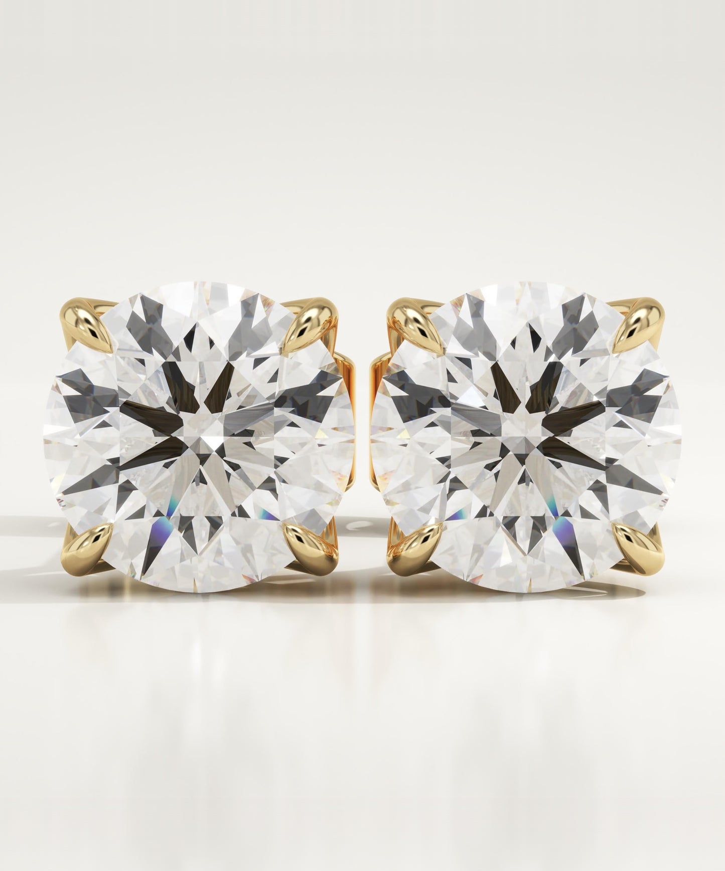 1 TCW Round Lab-Grown Diamond Stud Earrings