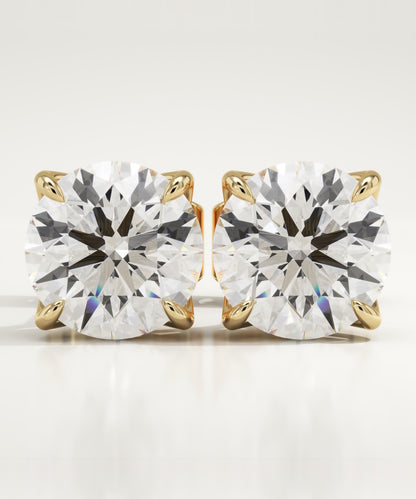 1 TCW Round Lab-Grown Diamond Stud Earrings