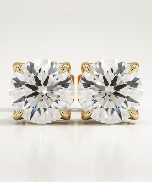 1 TCW Round Lab-Grown Diamond Stud Earrings