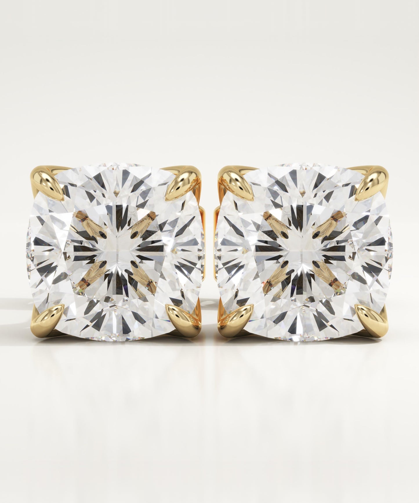 1 TCW Cushion Lab-Grown Diamond Stud Earrings