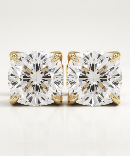 1 TCW Cushion Lab-Grown Diamond Stud Earrings