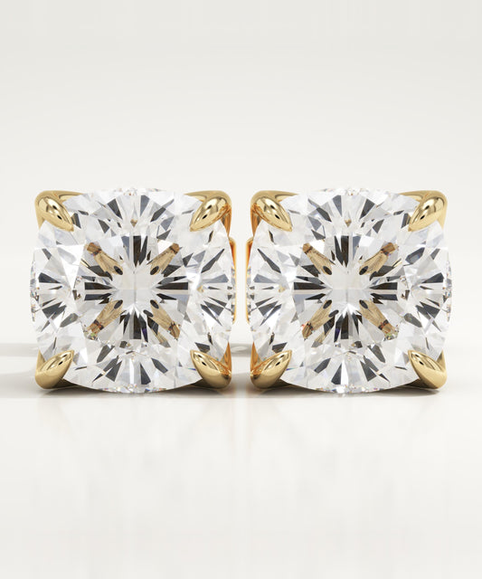 1 TCW Cushion Lab-Grown Diamond Stud Earrings