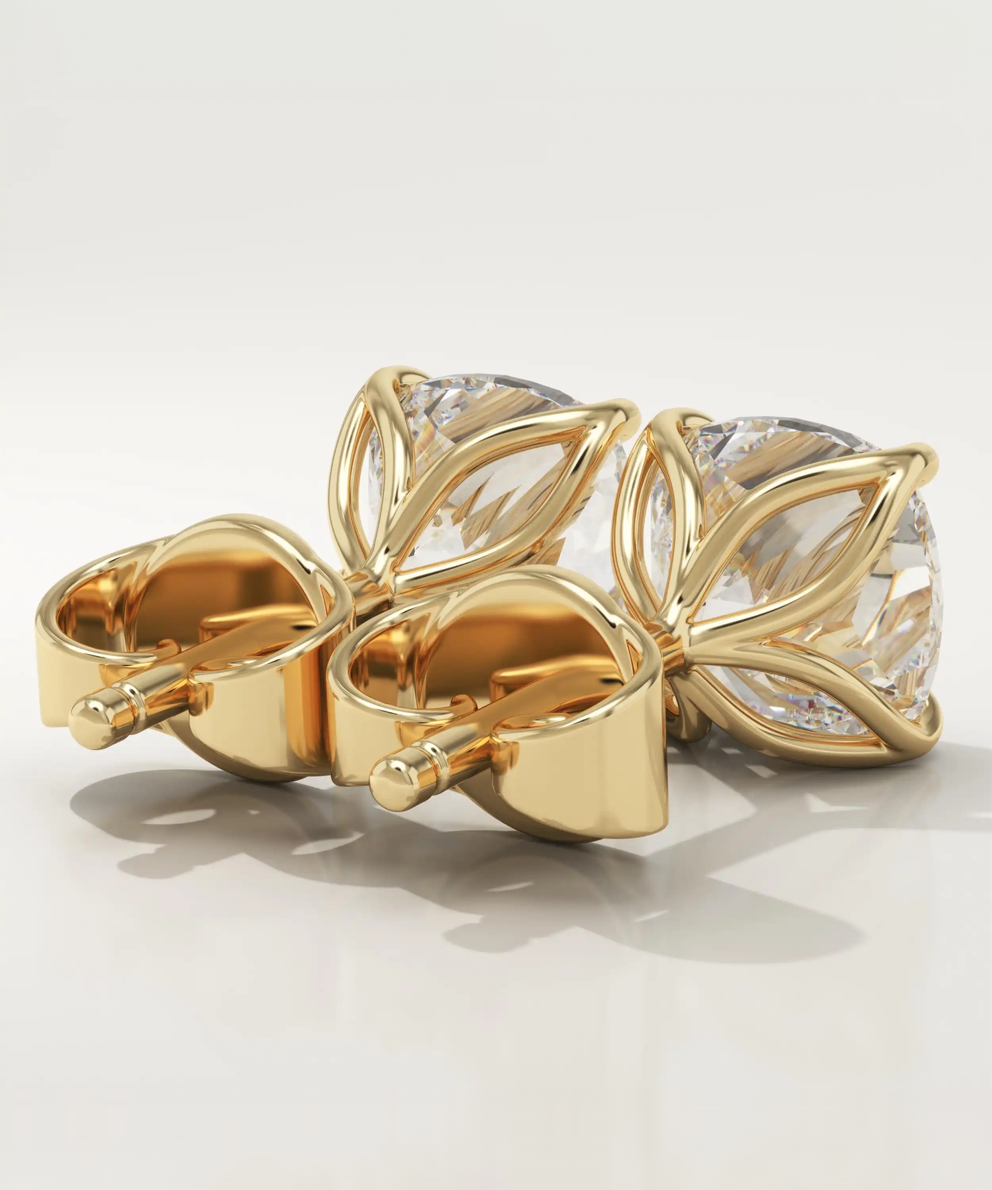1 TCW Cushion Lab-Grown Diamond Stud Earrings