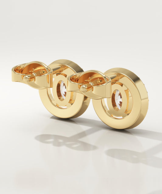 1.62 TCW Oval & Round Lab-Grown Diamond Stud Earrings