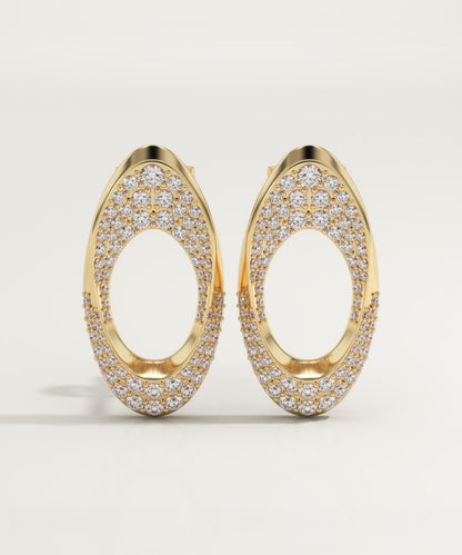 1.04 TCW Round Lab-Grown Diamond Drop Earrings