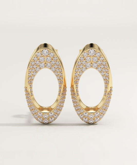 1.04 TCW Round Lab-Grown Diamond Drop Earrings