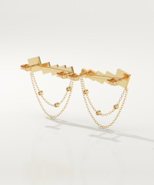 0.42 TCW Round & Baguette Lab-Grown Diamond Dangle Earrings