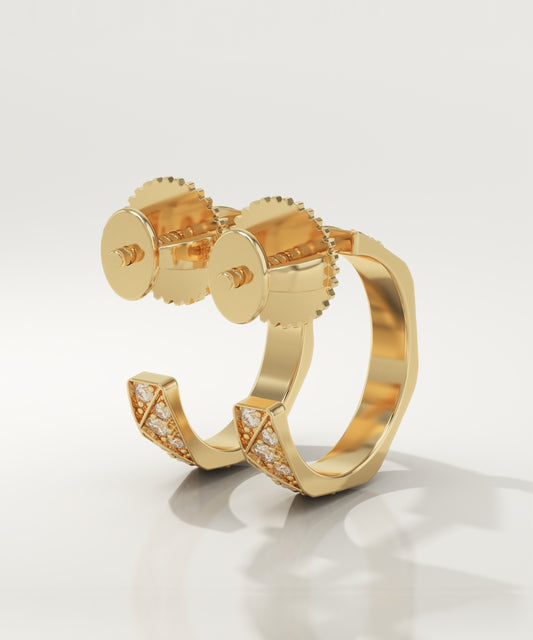 0.3 TCW Round Lab-Grown Diamond Hoop Earrings