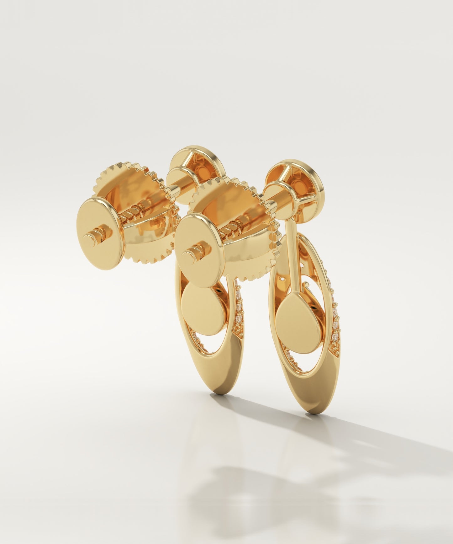 2 TCW Round Lab-Grown Diamond Drop Earrings