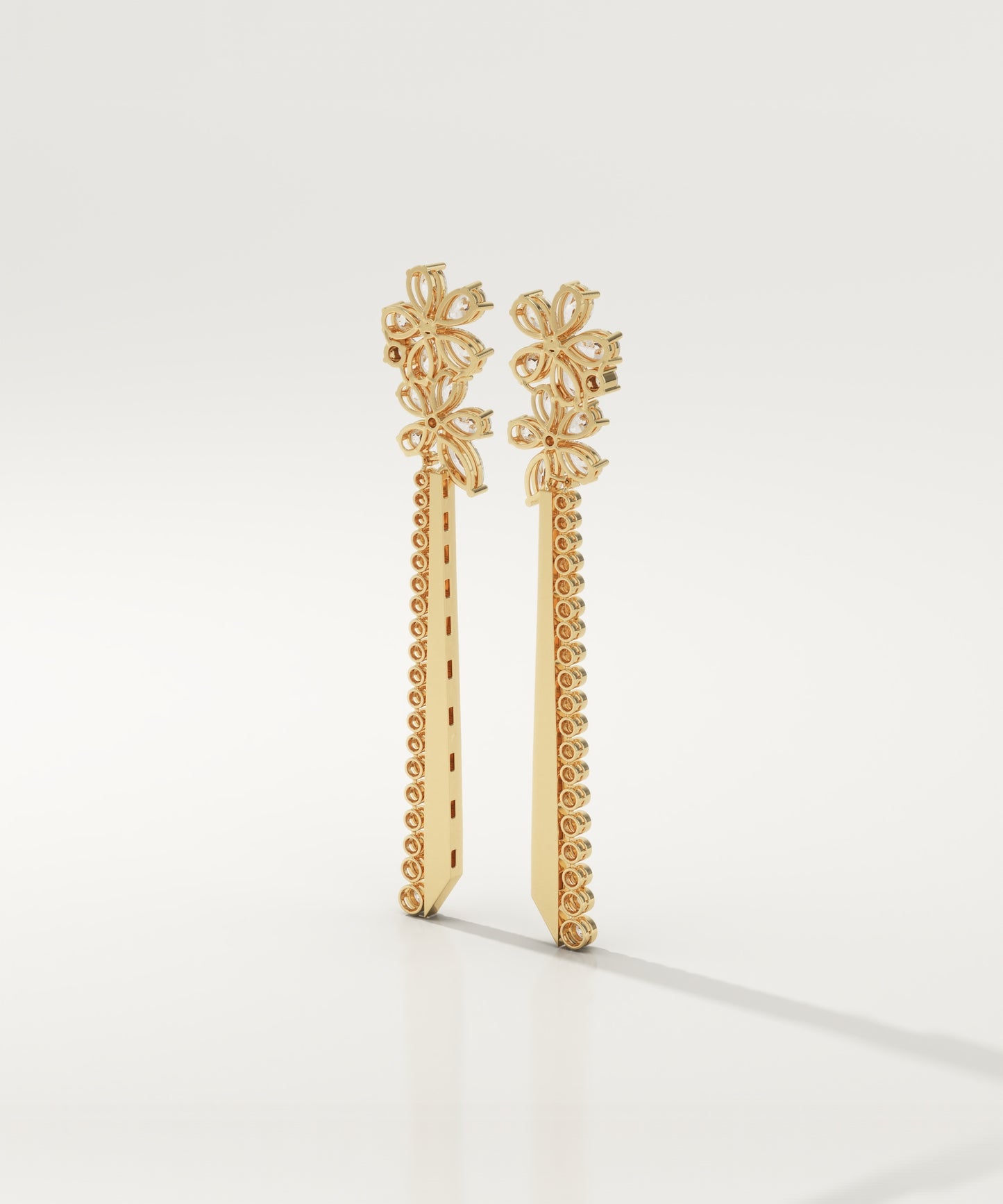 1.25 TCW Marquise, Pear & Round Lab-Grown Diamond Drop Earrings