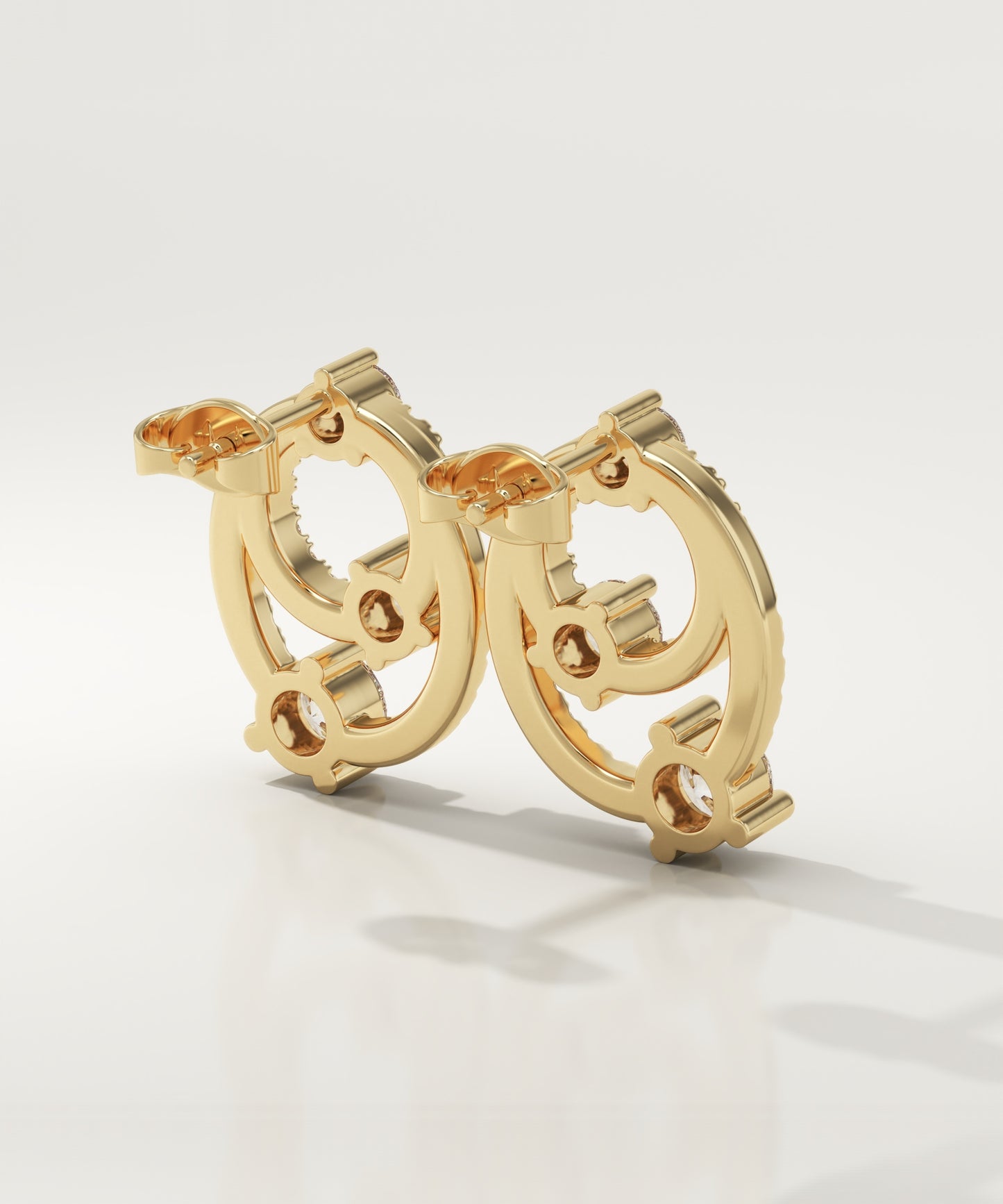 1.5 TCW Round Lab-Grown Diamond Dangle Earrings