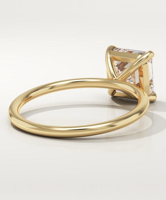 Asscher Cut Solitaire Lab-Grown Diamond Engagement Ring