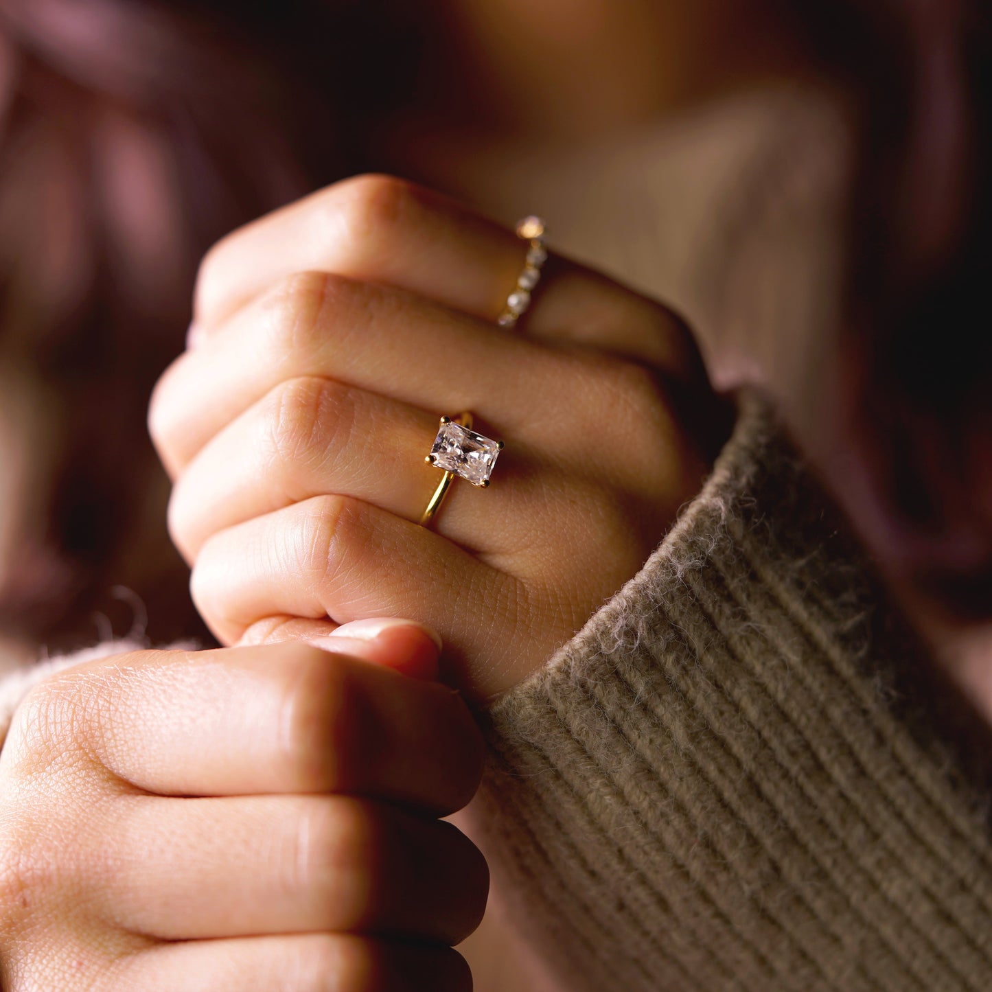 Radiant Cut Solitaire Lab-Grown Diamond Engagement Ring