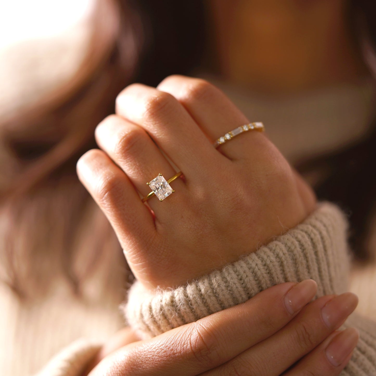 Radiant Cut Solitaire Lab-Grown Diamond Engagement Ring