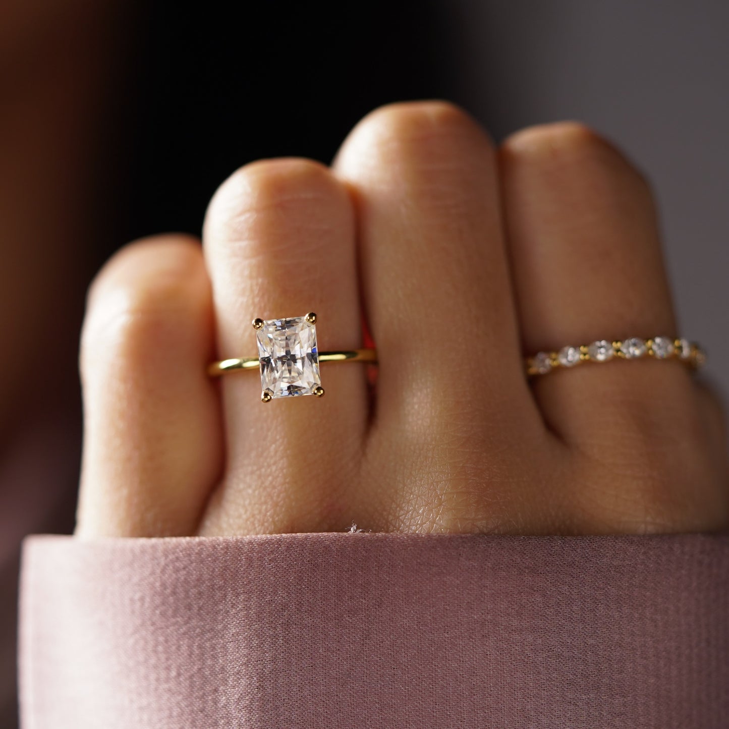Radiant Cut Solitaire Lab-Grown Diamond Engagement Ring