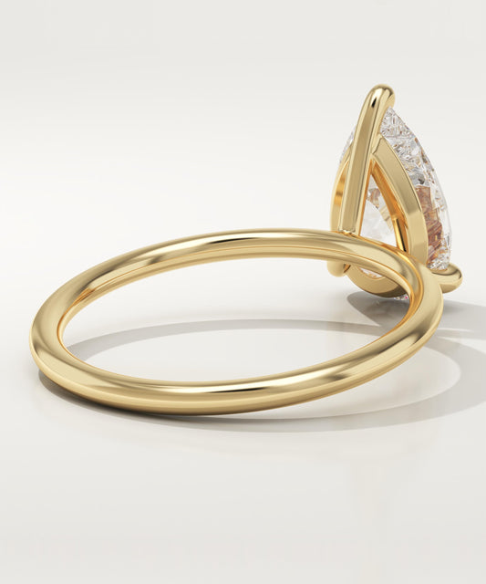 Pear Cut Solitaire Lab-Grown Diamond Engagement Ring