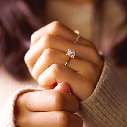 Princess Cut Solitaire Lab-Grown Diamond Engagement Ring