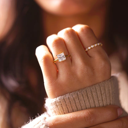 Princess Cut Solitaire Lab-Grown Diamond Engagement Ring