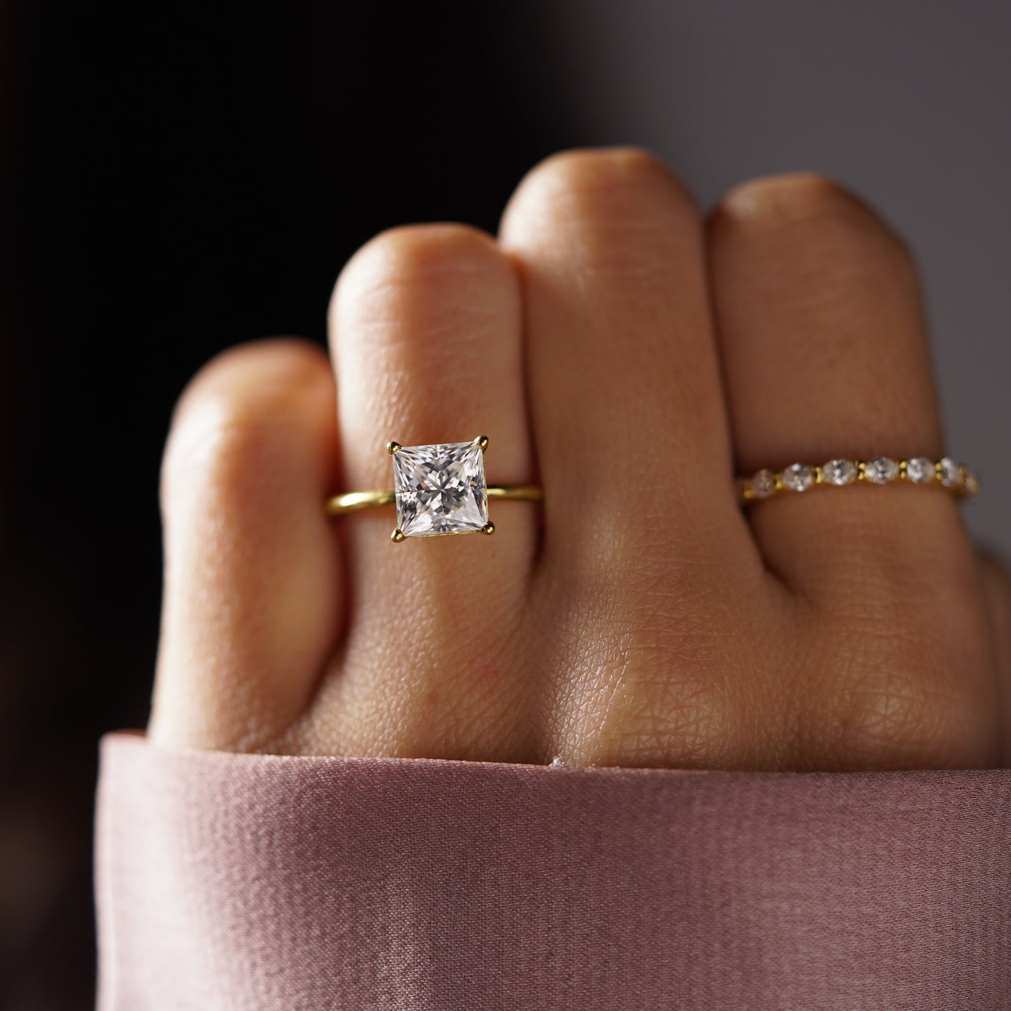 Princess Cut Solitaire Lab-Grown Diamond Engagement Ring
