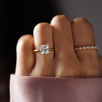Princess Cut Solitaire Lab-Grown Diamond Engagement Ring