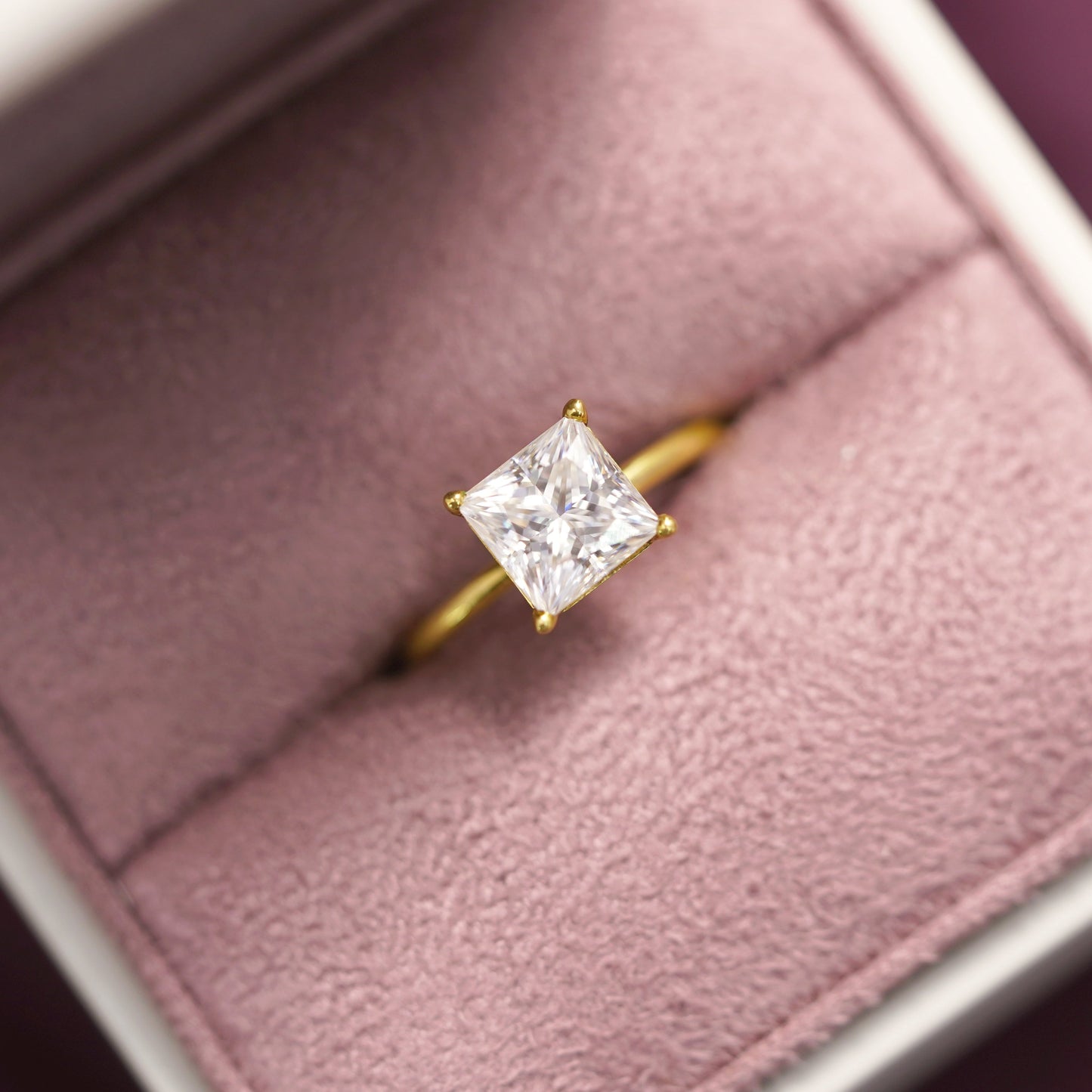 Princess Cut Solitaire Lab-Grown Diamond Engagement Ring