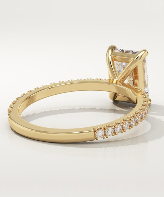 Radiant Cut Pave Lab-Grown Diamond Engagement Ring