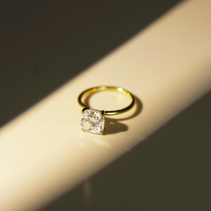 Cushion Cut Hidden Halo Lab-Grown Diamond Engagement Ring
