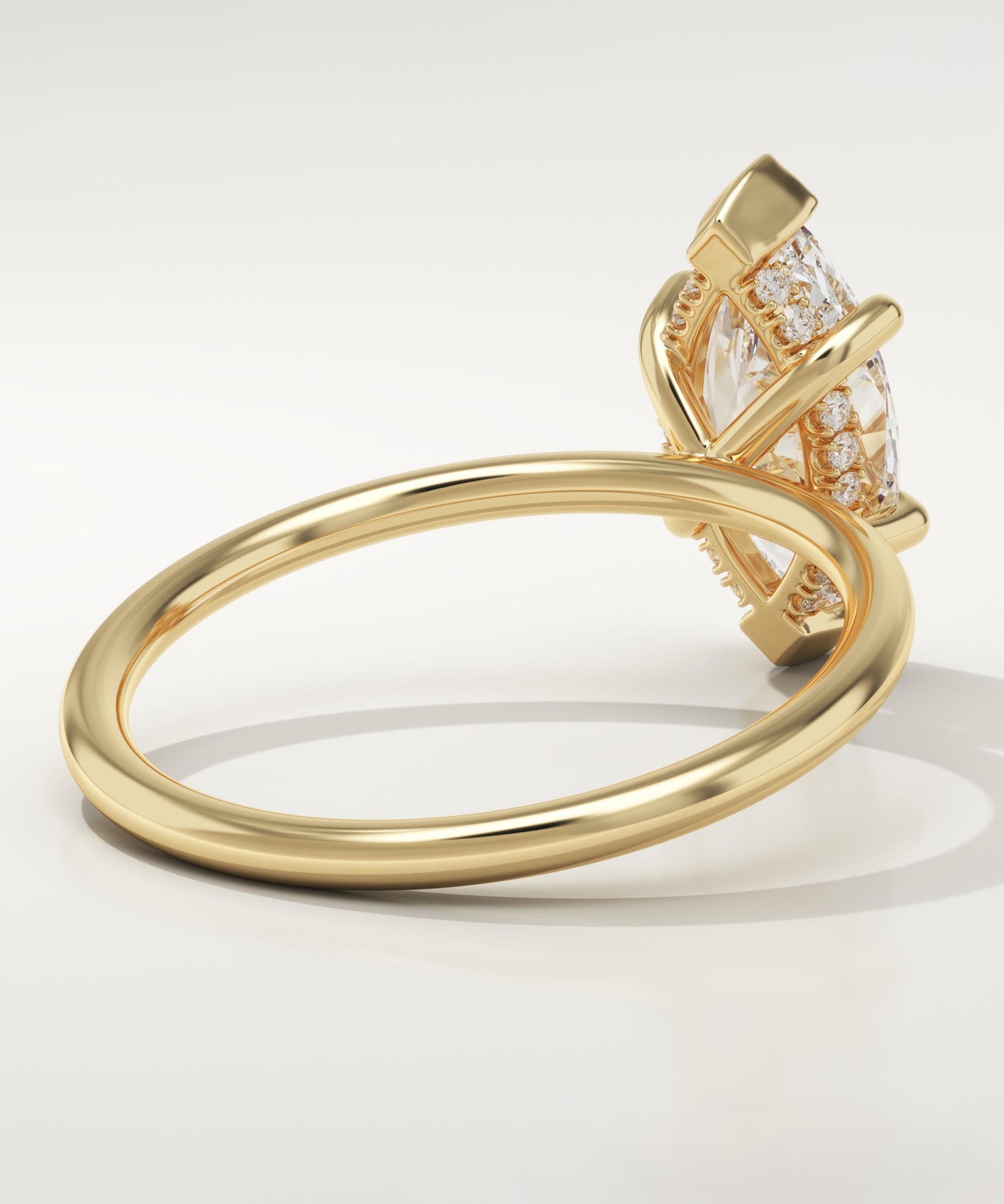 Marquise Cut Hidden Halo Lab-Grown Diamond Engagement Ring