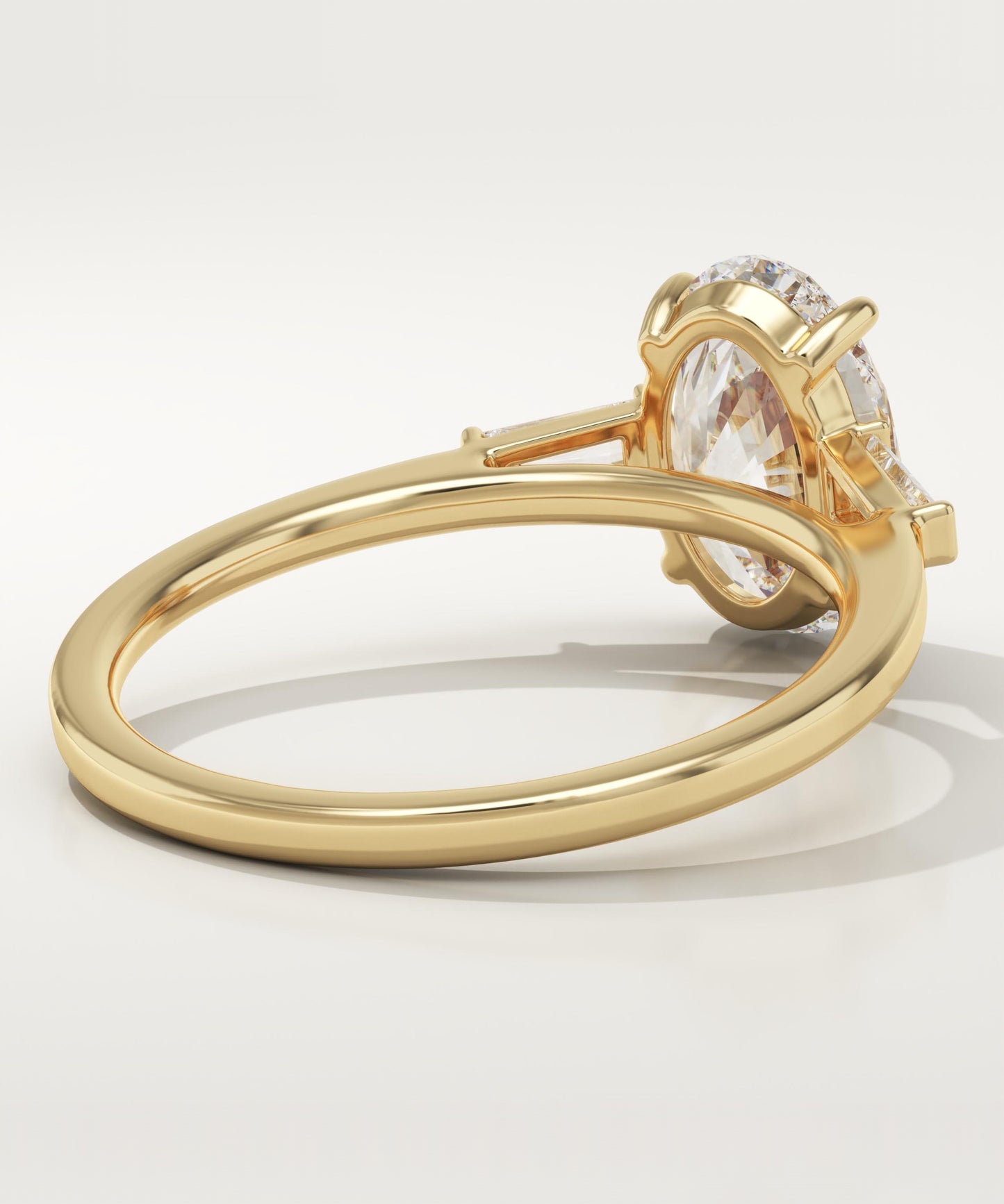 Oval Cut Three Stone Lab-Grown Diamond Engagement Ring