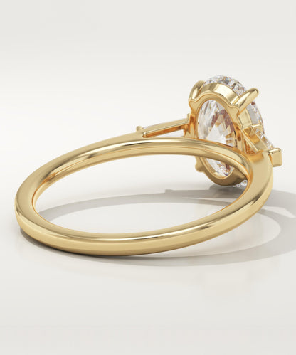 Oval Cut Three Stone Lab-Grown Diamond Engagement Ring