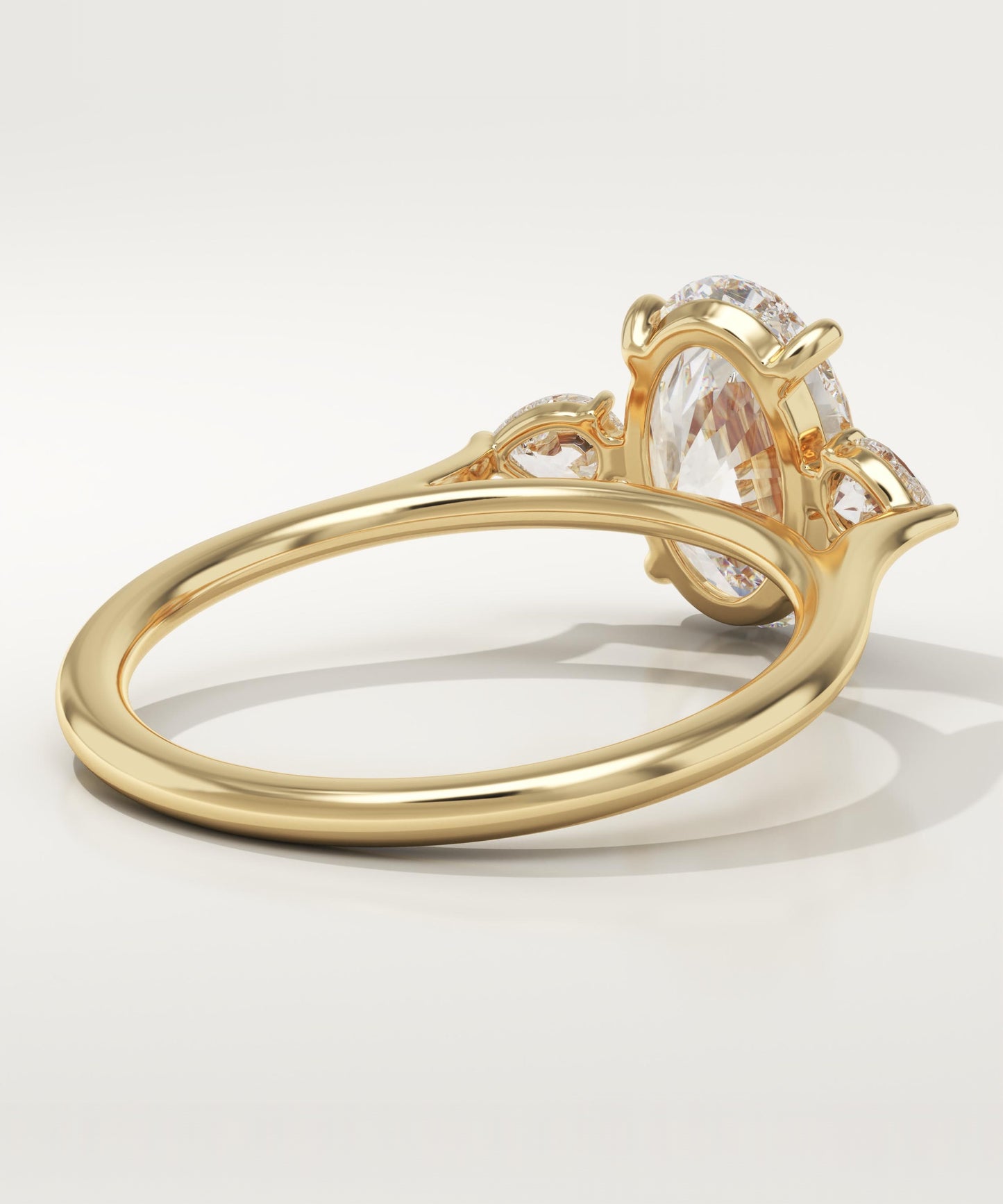 Oval Cut Three Stone Lab-Grown Diamond Engagement Ring