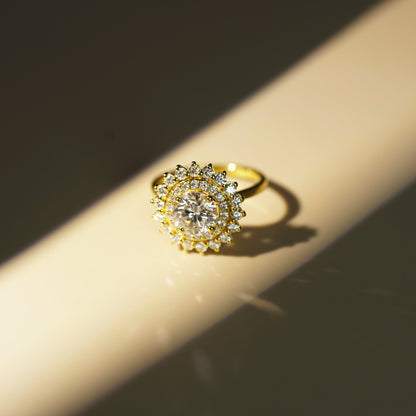 Round Cut Double Halo Lab-Grown Diamond Engagement Ring