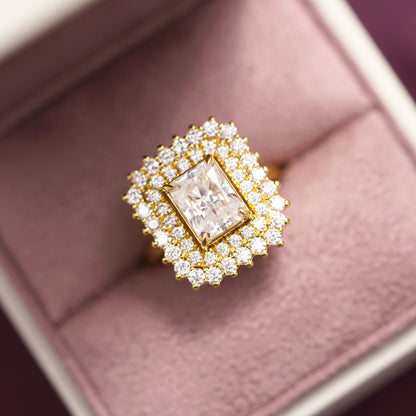 Radiant Cut Double Halo Lab-Grown Diamond Engagement Ring