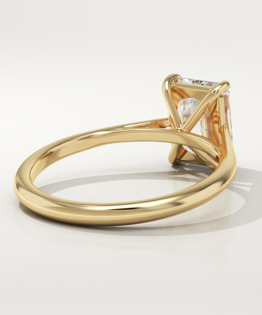 Radiant Cut Solitaire Cathedral Lab-Grown Diamond Engagement Ring