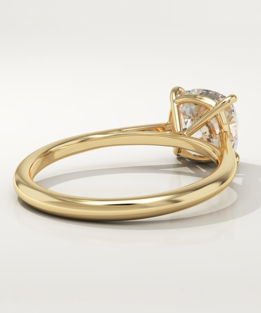 Cushion Cut Solitaire Cathedral Lab-Grown Diamond Engagement Ring