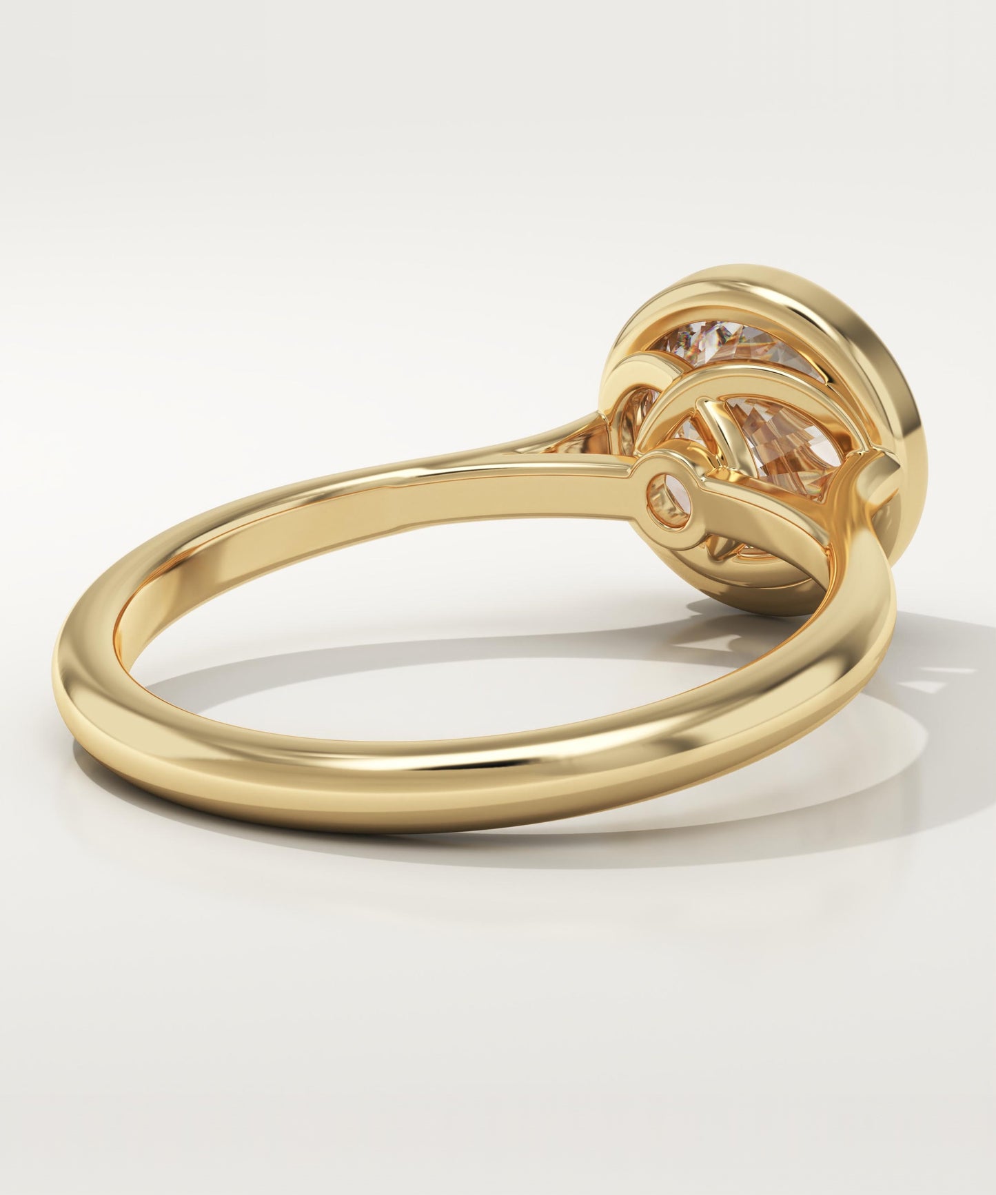 Round Cut Bezel Lab-Grown Diamond Engagement Ring