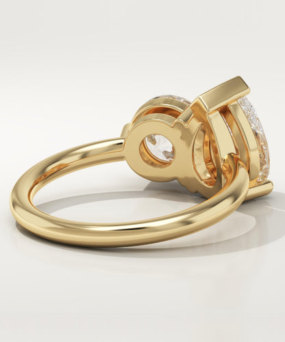 3.5 TCW Pear & Round Cut Toi Et Moi Lab-Grown Diamond Engagement Ring