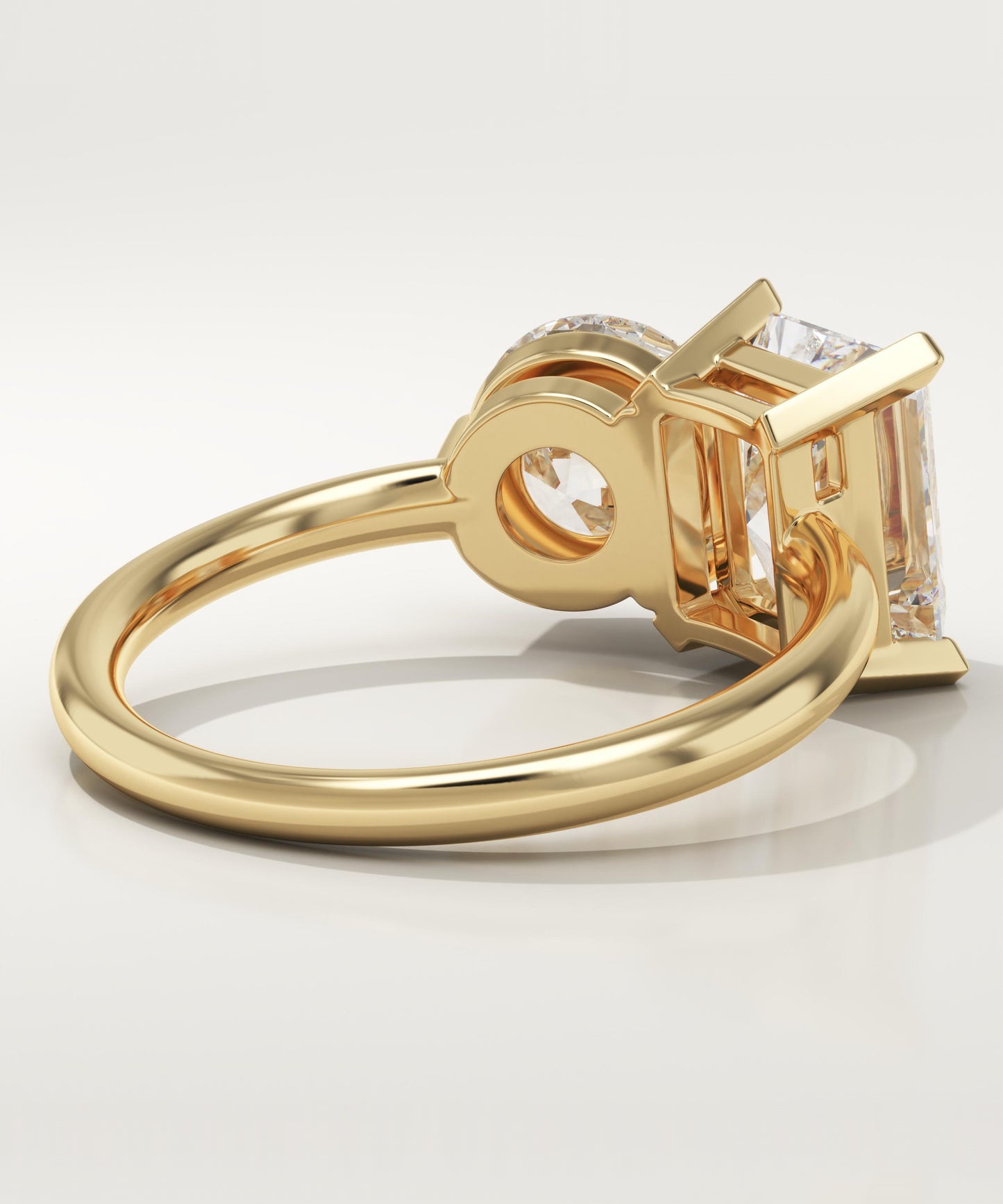 5 TCW Radiant & Round Cut Toi Et Moi Lab-Grown Diamond Engagement Ring