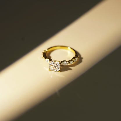 Cushion Cut Pave Lab-Grown Diamond Engagement Ring