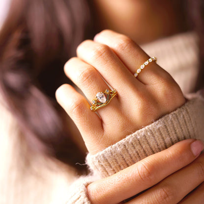 Pear Cut Art Deco Lab-Grown Diamond Engagement Ring