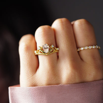 Pear Cut Art Deco Lab-Grown Diamond Engagement Ring