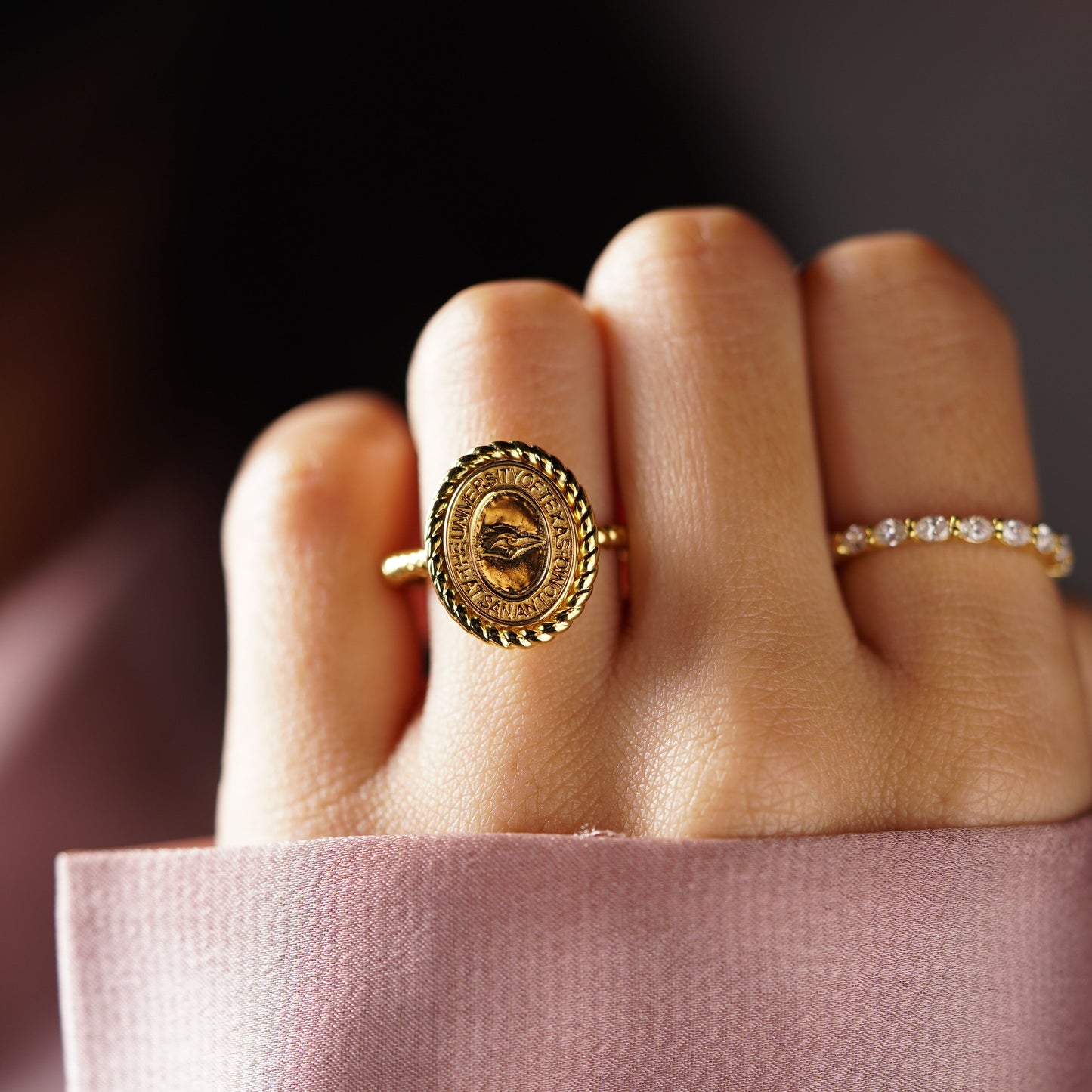 University Of Texas Style Statement Ring