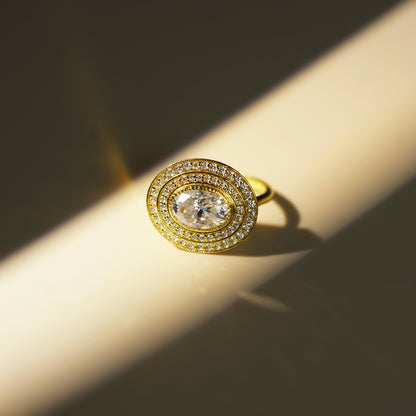 Oval Cut Double Halo Lab-Grown Diamond Engagement Ring