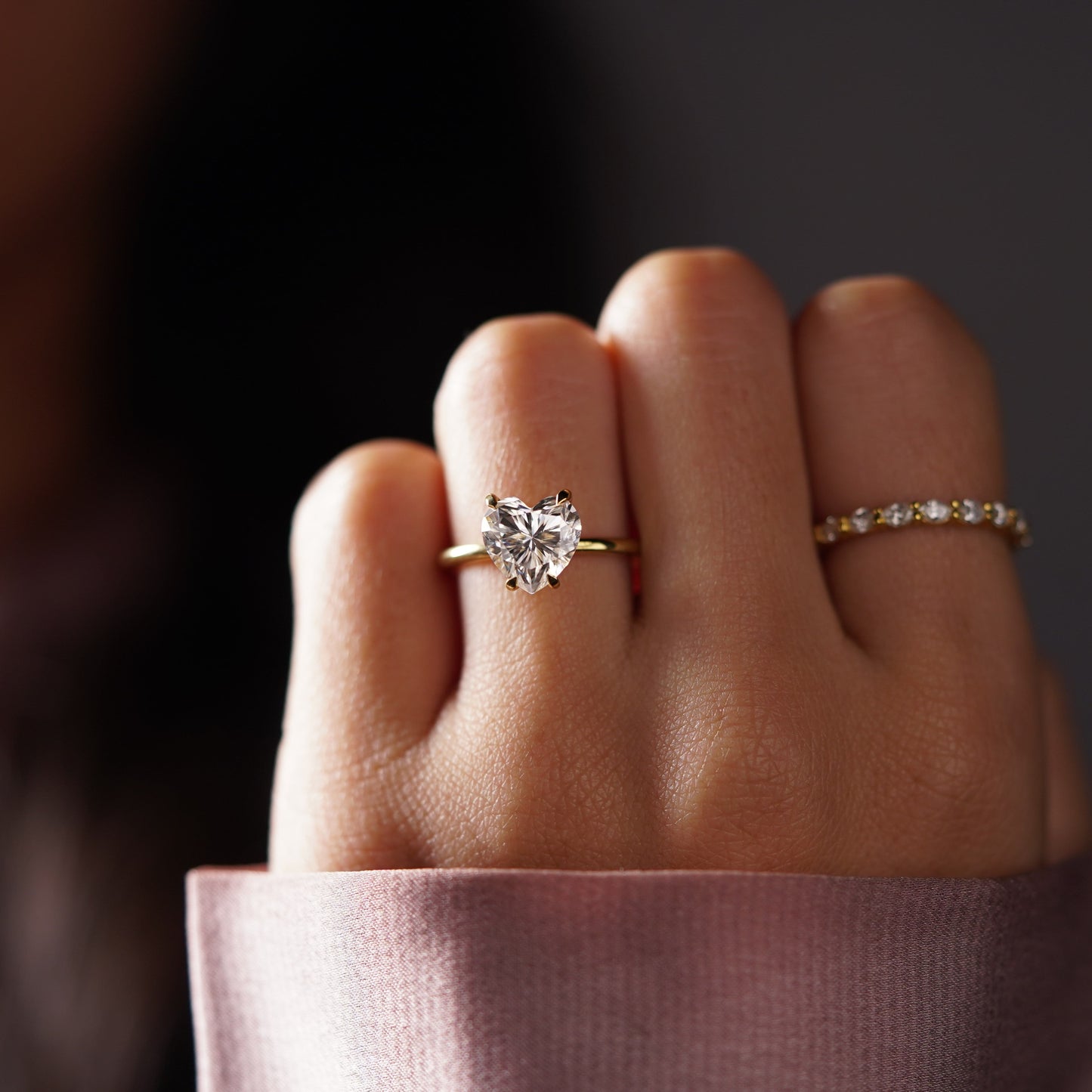 Heart Cut Solitaire Lab-Grown Diamond Engagement Ring