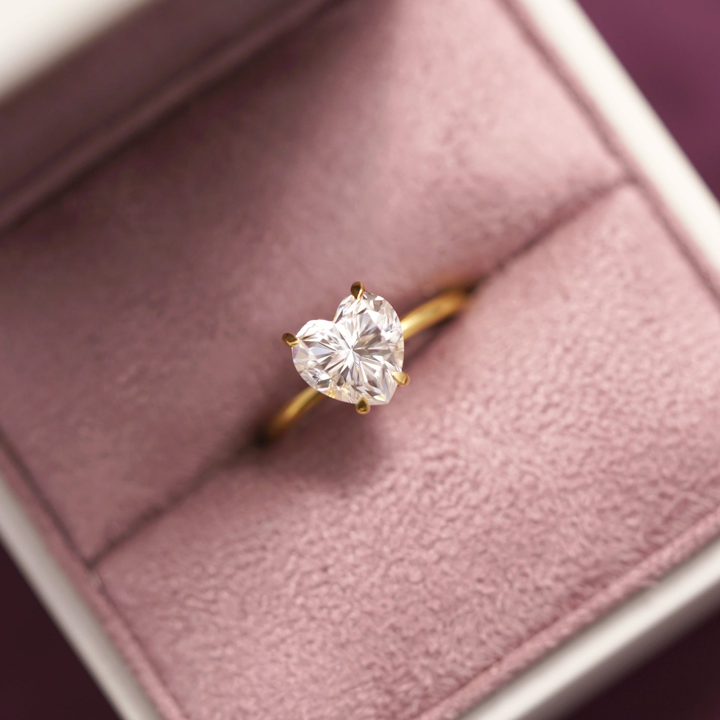 Heart Cut Solitaire Lab-Grown Diamond Engagement Ring