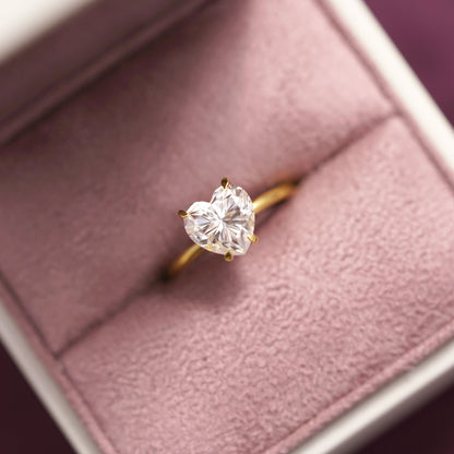 Heart Cut Solitaire Lab-Grown Diamond Engagement Ring