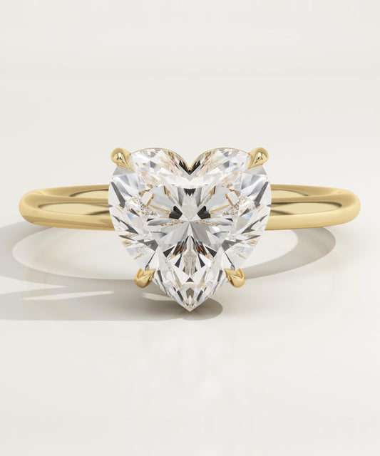 Heart Cut Solitaire Lab-Grown Diamond Engagement Ring