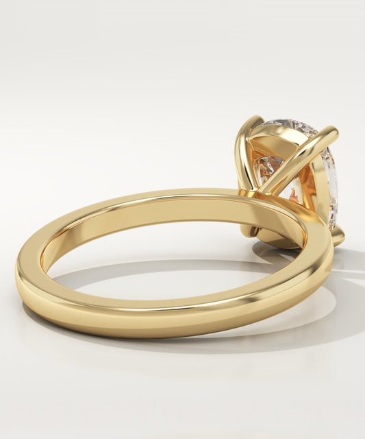 Elongated Cushion Cut Solitaire Lab-Grown Diamond Engagement Ring