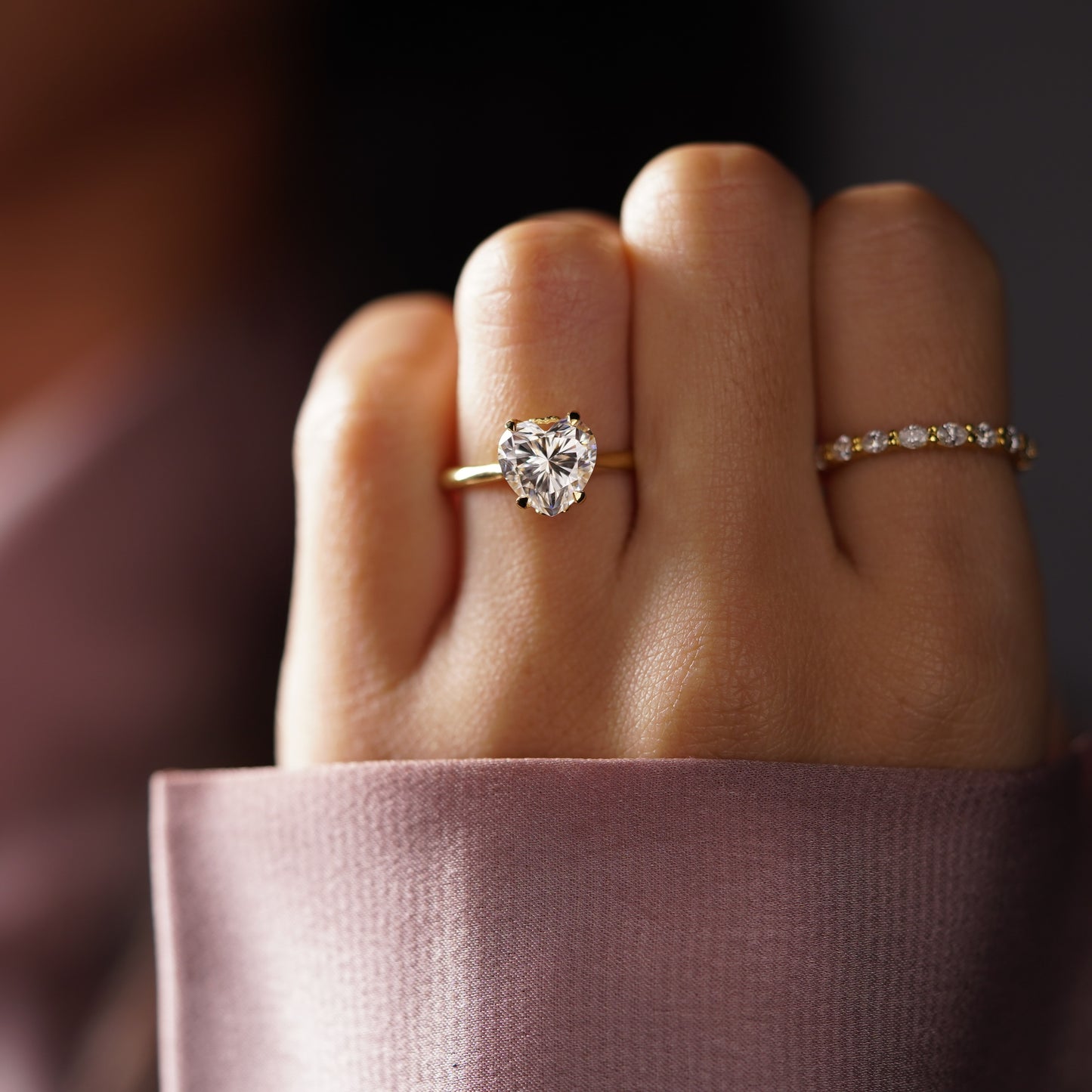 Heart Cut Solitaire Lab-Grown Diamond Engagement Ring